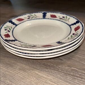 Adams Lancaster Pattern Dinner Plates  Set of 4